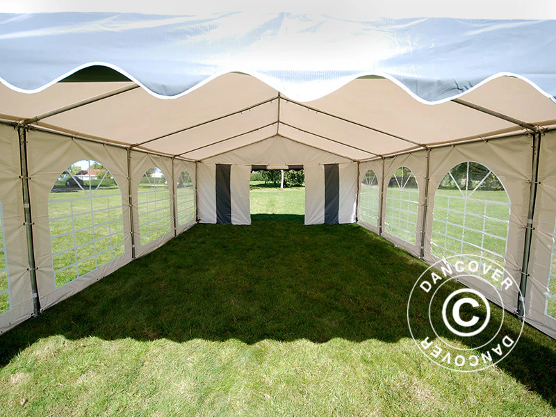 Partytelt Original 5x8m PVC 900, Grå/Hvit - Image 8