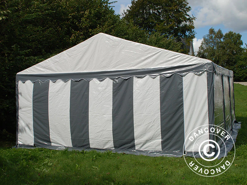 Partytelt Original 6x6m PVC 900, Grå/Hvit - Image 3