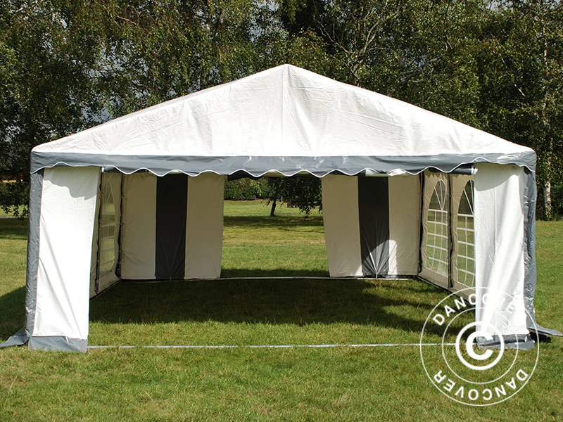 Partytelt Original 6x6m PVC 900, Grå/Hvit - Image 6