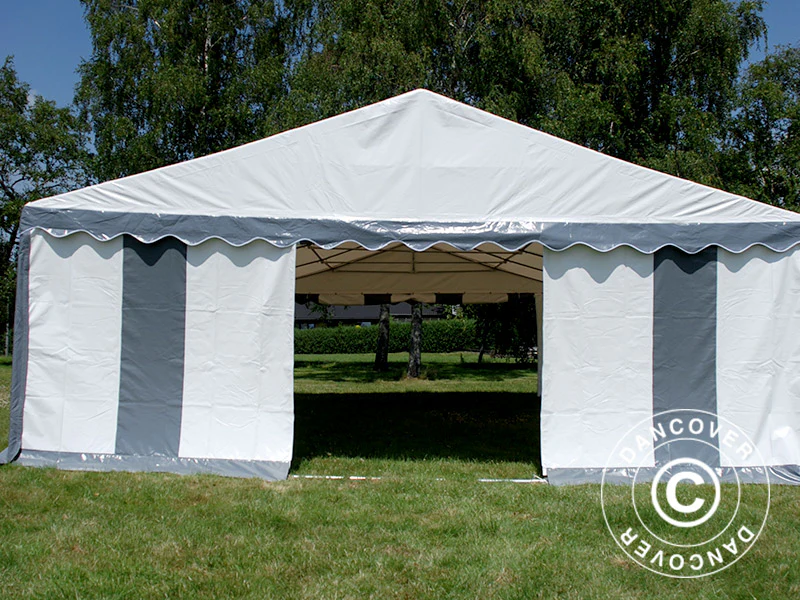 Partytelt Original 6x6m PVC 900, Grå/Hvit - Image 9