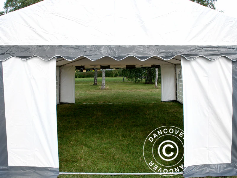 Partytelt Original 6x8m PVC 900, Grå/Hvit - Image 14