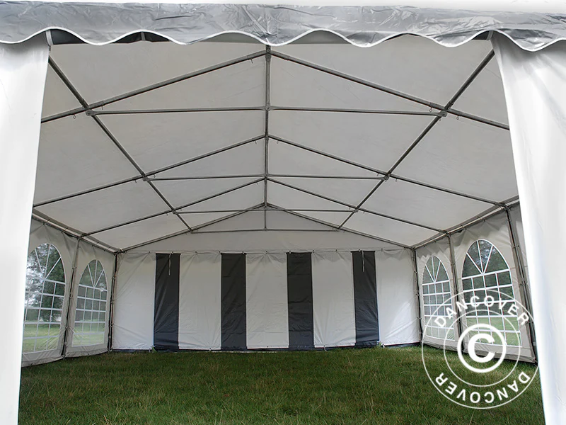Partytelt Original 6x8m PVC 900, Grå/Hvit - Image 6