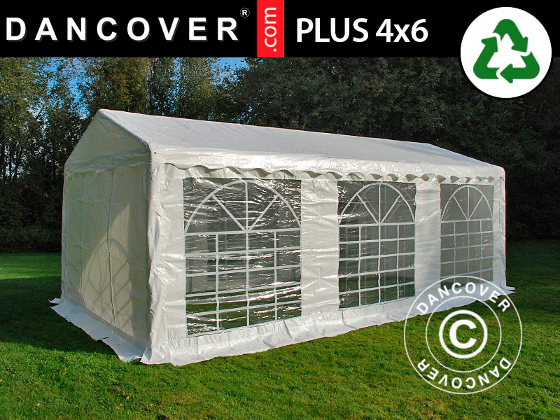 Partytelt PLUS 4x6m PE 700, Hvit