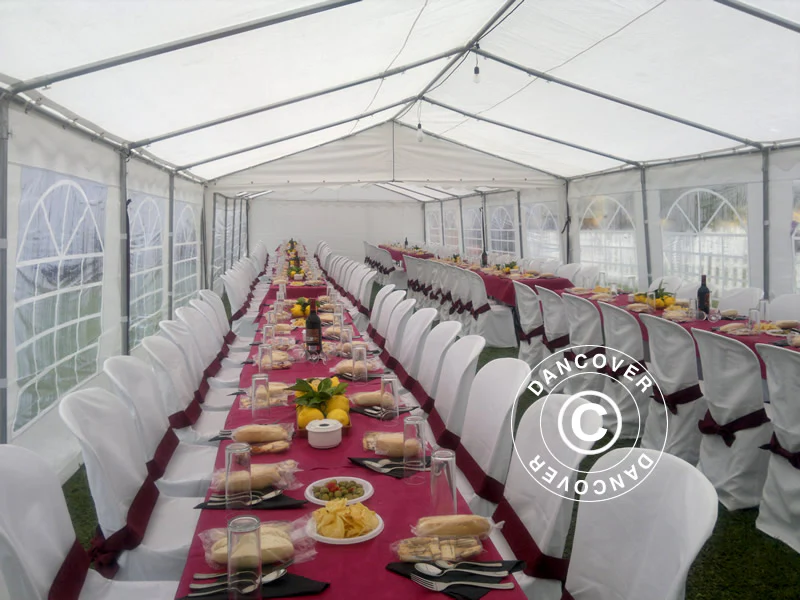 Partytelt PLUS 4x8m PE 700, Hvit - Image 8