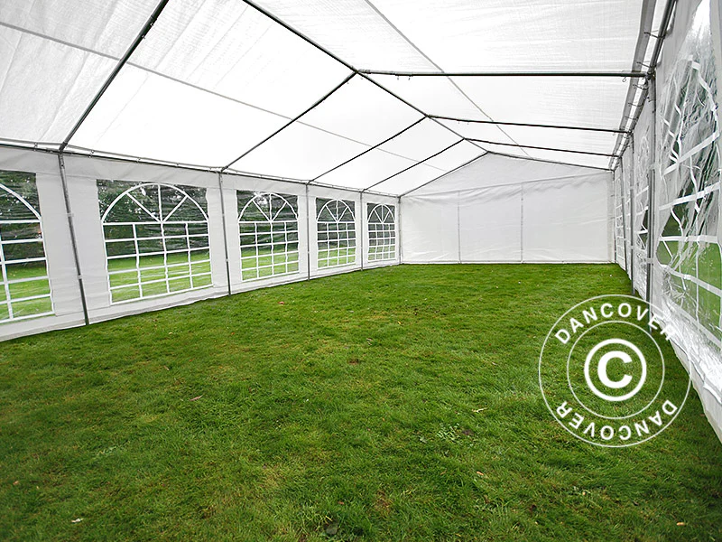 Partytelt PLUS 5x10m PE 700, Hvit + Bunnramme - Image 10