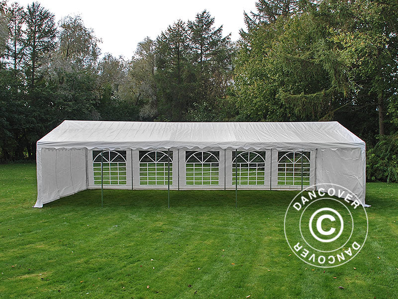 Partytelt PLUS 5x10m PE 700, Hvit + Bunnramme - Image 12