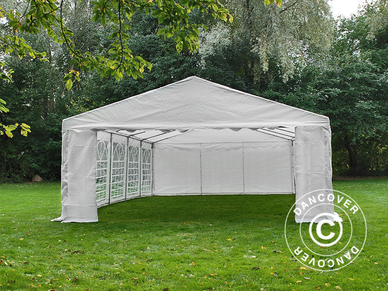 Partytelt PLUS 5x10m PE 700, Hvit + Bunnramme - Image 5
