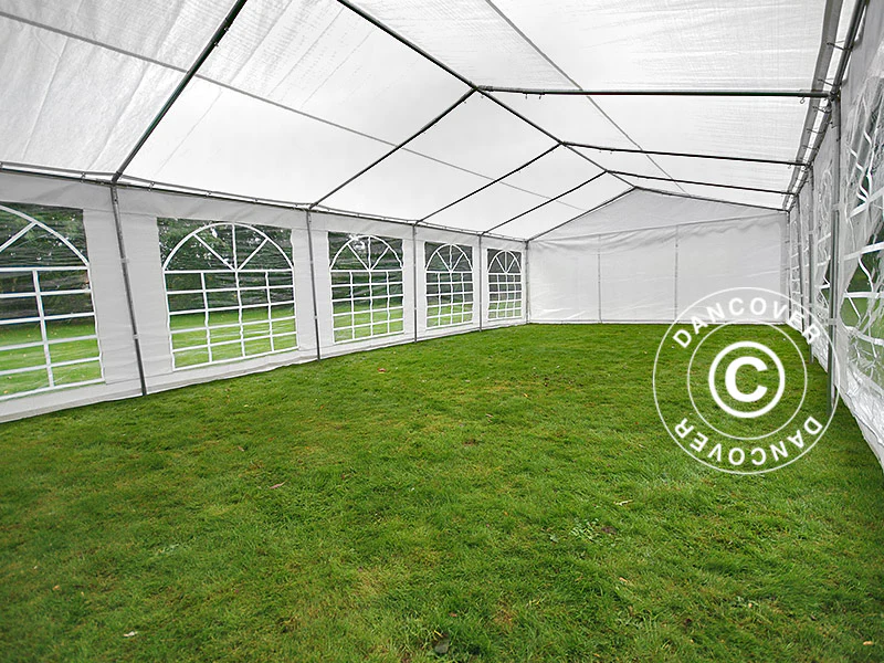 Partytelt PLUS 5x10m PE 700, Hvit + Bunnramme - Image 9