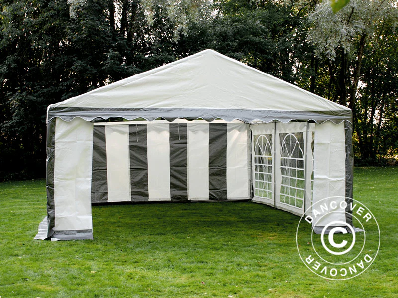Partytelt PLUS 5x6m PE 700, Grå/Hvit - Image 16