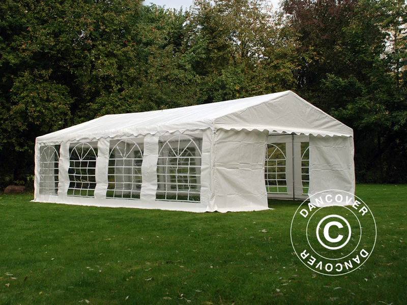 Partytelt PLUS 5x8m PE 700, Hvit + Bunnramme - Image 5