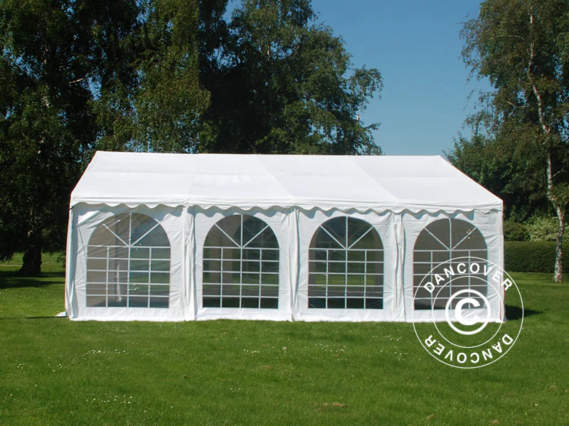 Partytelt SEMI PRO Plus 4x8m PVC 900, Hvit - Image 2