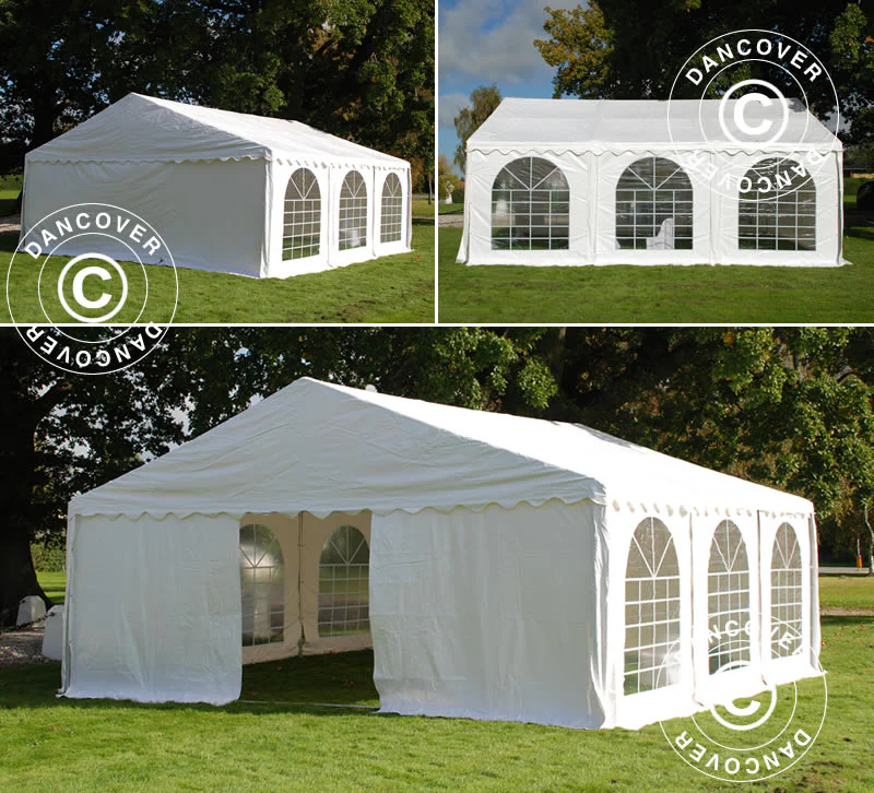 Partytelt SEMI PRO Plus 7x7m PVC 900, Hvit - Image 5