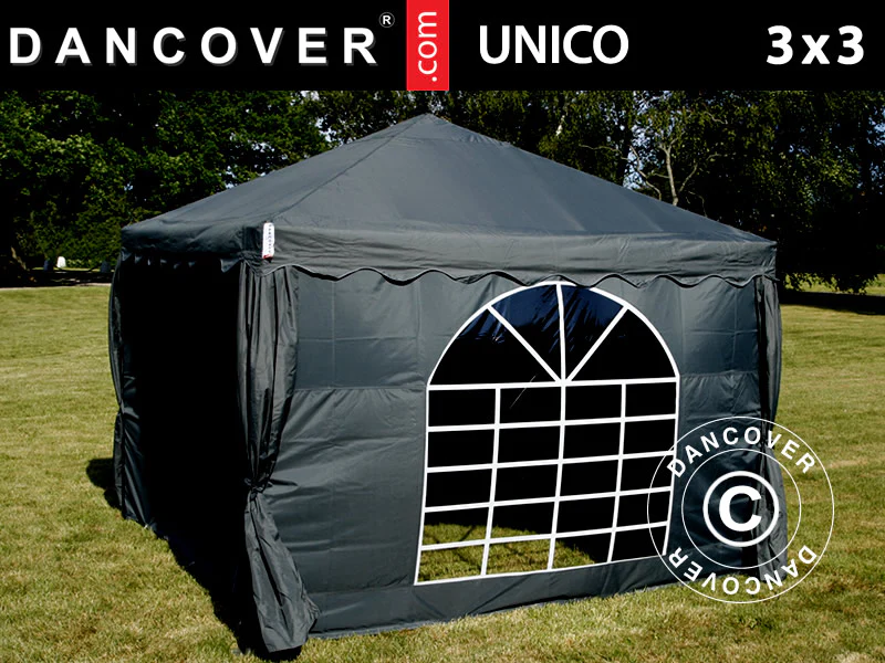 Partytelt UNICO 3x3m, Svart