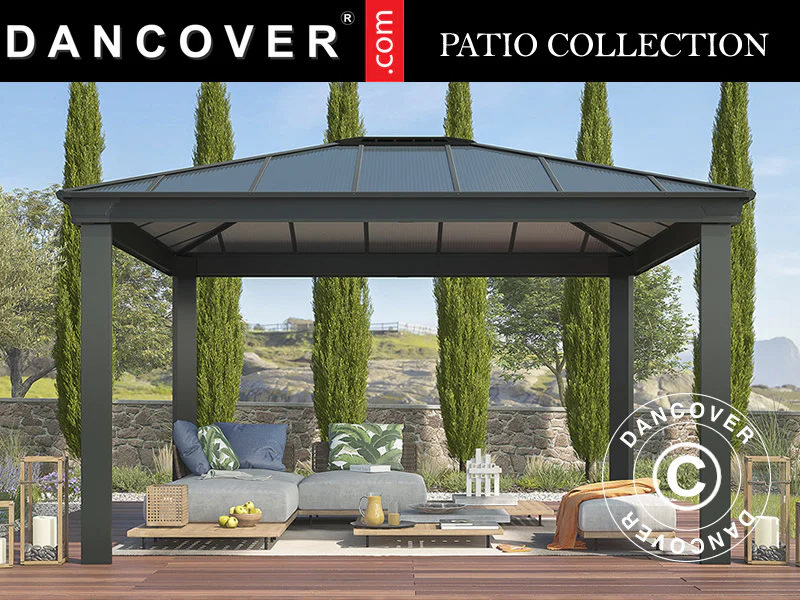 Paviljong Dallas 3,64x4,26m, Antrasitt