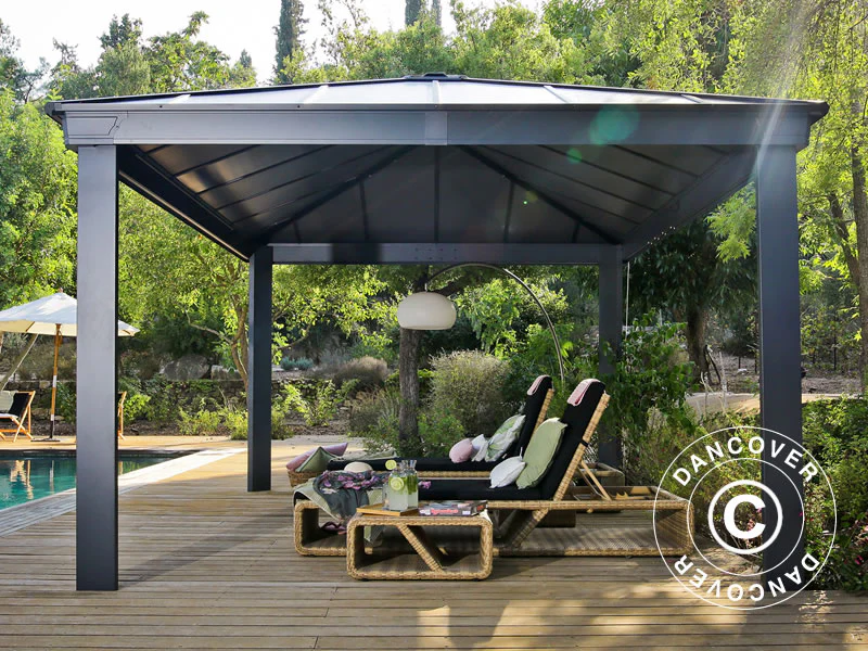 Paviljong Dallas 3,64x4,26m, Antrasitt - Image 3