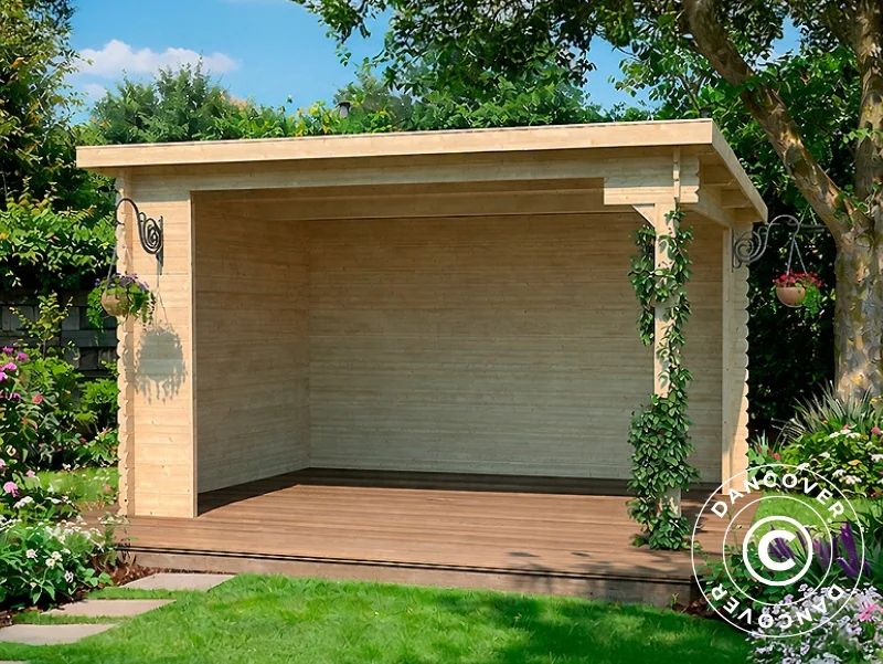 Paviljong i tre Alsace, 3,8x2,75x2,51m, 10,45m2, Naturlig - Image 2
