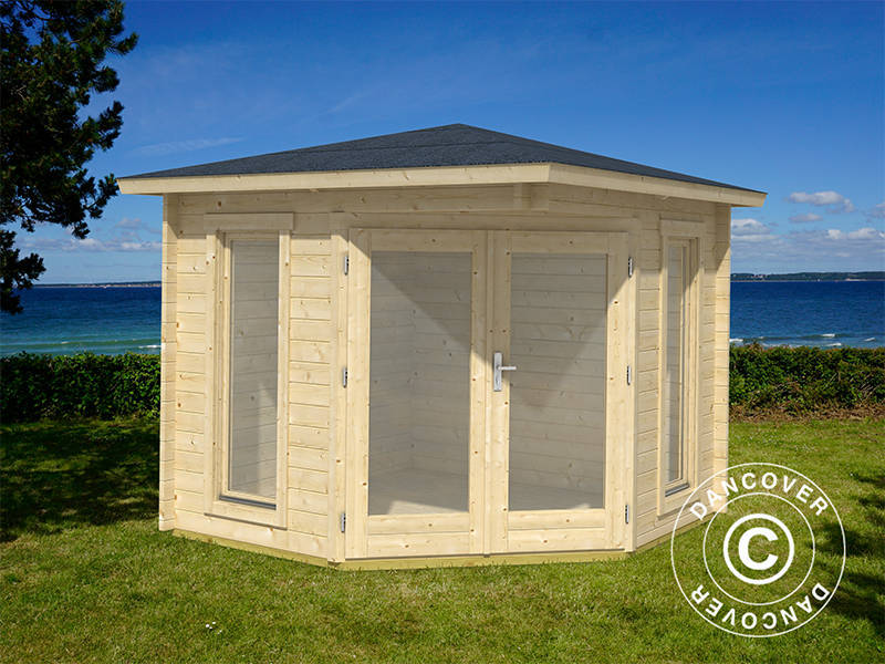 Paviljong i tre Brittany, 2,4x2,4x2,41m, 40mm, Naturlig - Image 2