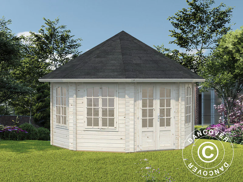Paviljong i tre m/gulv, 4,21x4,21x3,71m, 14,1m², Naturlig - Image 2