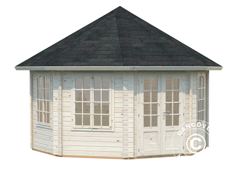 Paviljong i tre m/gulv, 4,21x4,21x3,71m, 14,1m², Naturlig - Image 3