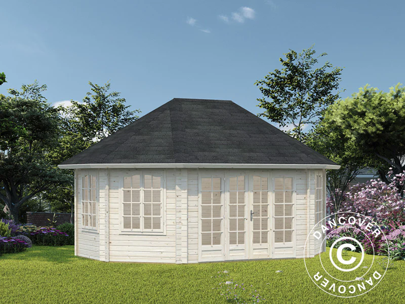 Paviljong i tre m/gulv, 5,71x4,21x3,71m, 20,3m², Naturlig - Image 2