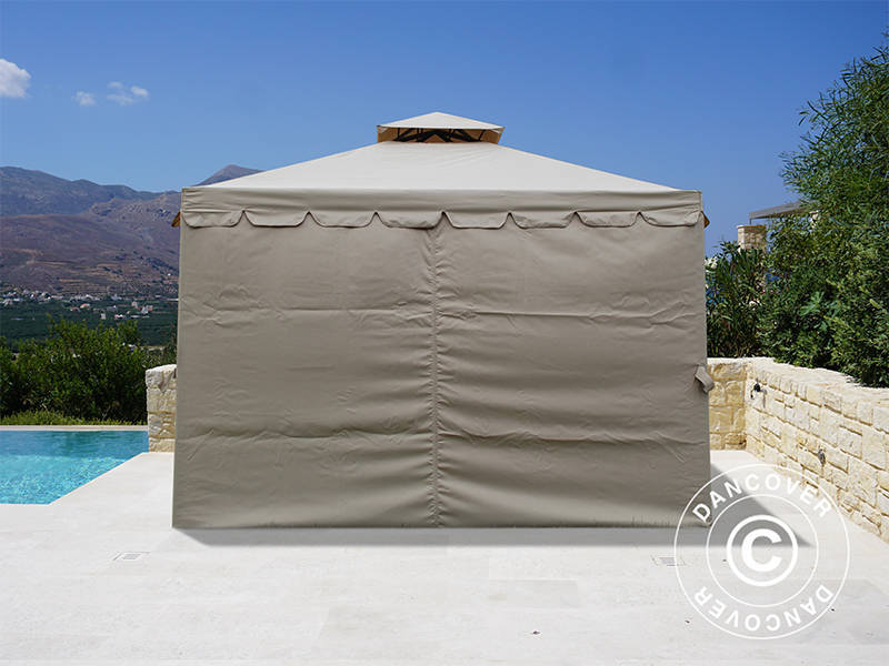 Paviljong Osiris 4x4m, Mørk Beige - Image 4