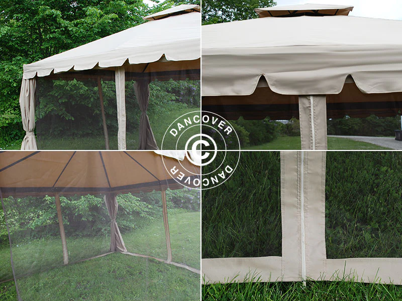Paviljong Osiris 4x4m, Mørk Beige - Image 9