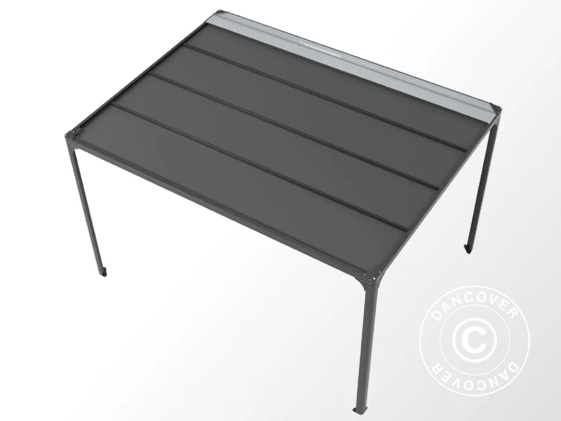 Pergola paviljong San Fernando, 3x3m, Svart/Mørkegrå - Image 7