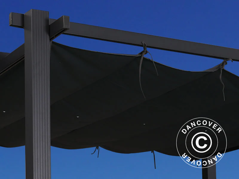 Pergola paviljong Santa Cruz, 3x4m, Mørk grå - Image 6