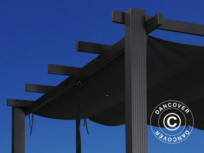 Pergola paviljong Santa Cruz, 3x4m, Mørk grå - Image 8