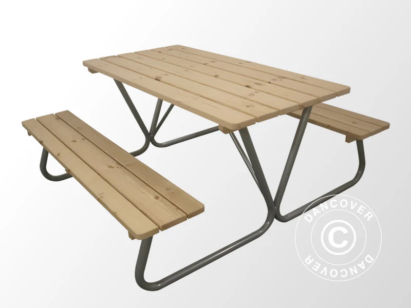 Piknik bord, 1,75x1,60m, Naturlig - Image 2