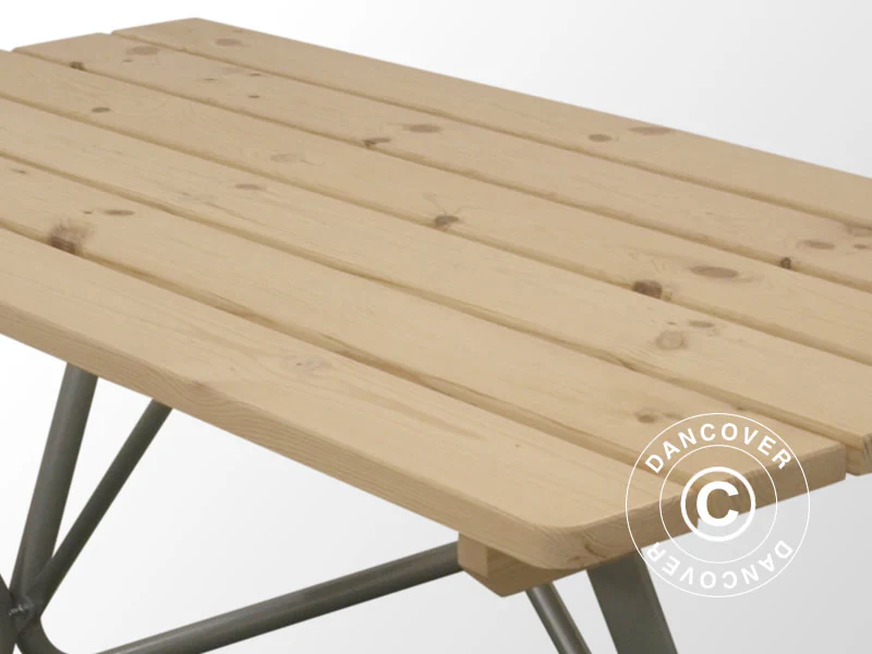 Piknik bord, 1,75x1,60m, Naturlig - Image 4