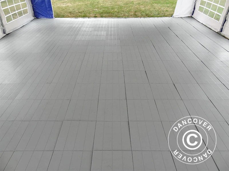 Plastik gulv, Basic, Piastrella, Grå, 18,72 m²
