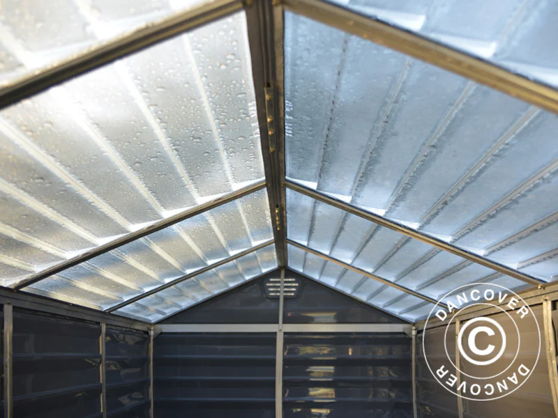 Polykarbonat redskapsbod SkyLight, Palram/Canopia, 1,85x2,29x2,17m, 4,24m², Grå - Image 3