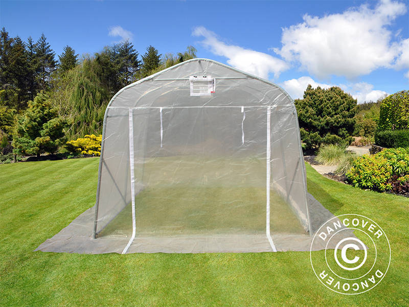 Polytunnel Drivhus, 2,4x2,4x2m, PE, 5,7m², Transparent - Image 2