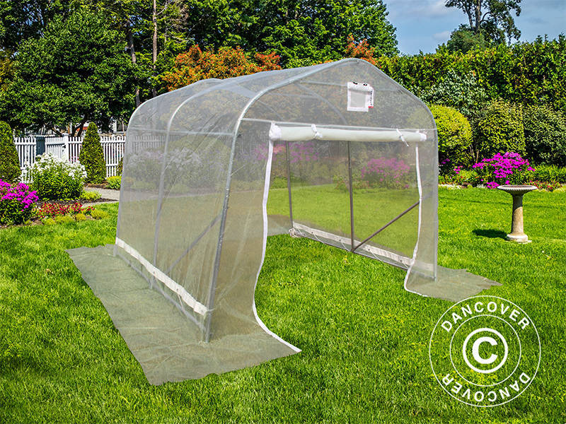 Polytunnel Drivhus, 2,4x2,4x2m, PE, 5,7m², Transparent - Image 3