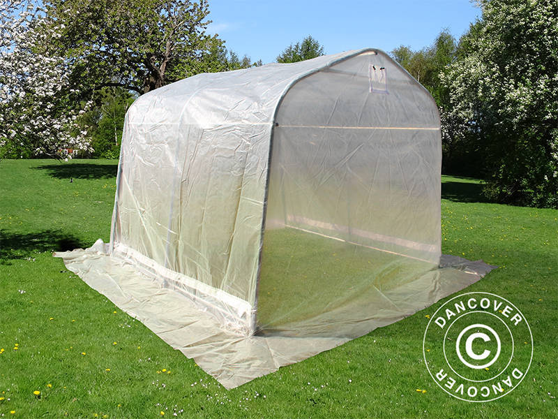Polytunnel Drivhus, 2,4x2,4x2m, PE, 5,7m², Transparent - Image 4