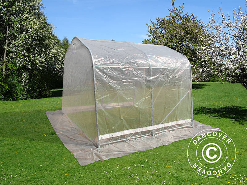 Polytunnel Drivhus, 2,4x2,4x2m, PE, 5,7m², Transparent - Image 5