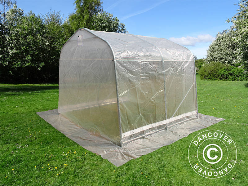 Polytunnel Drivhus, 2,4x2,4x2m, PE, 5,7m², Transparent - Image 6