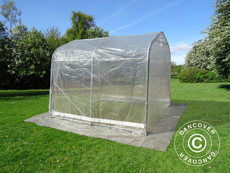 Polytunnel Drivhus, 2,4x2,4x2m, PE, 5,7m², Transparent - Image 7