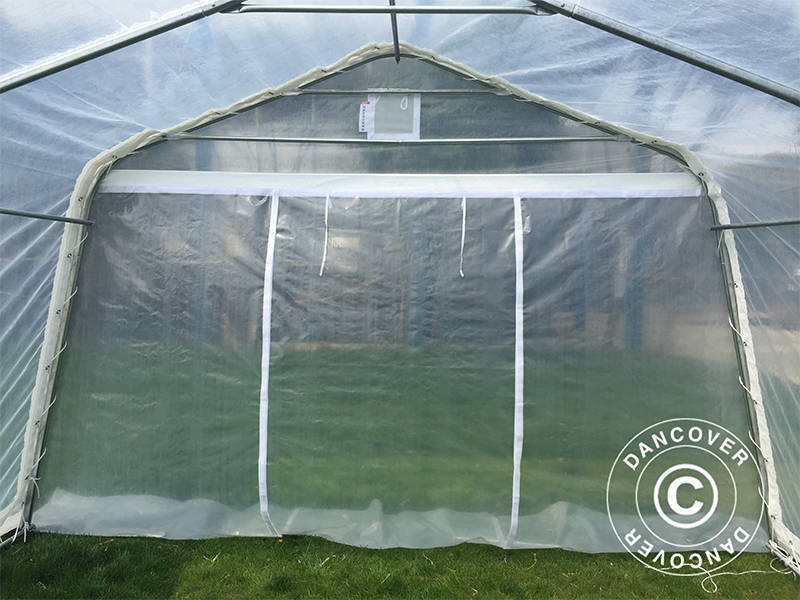 Polytunnel Drivhus, 3,6x6x2,68m, PE, 21,6m², Transparent - Image 8