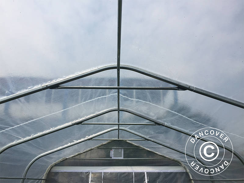 Polytunnel Drivhus, 3,6x8,4x2,68m, PE, 30,24m², Transparent - Image 10