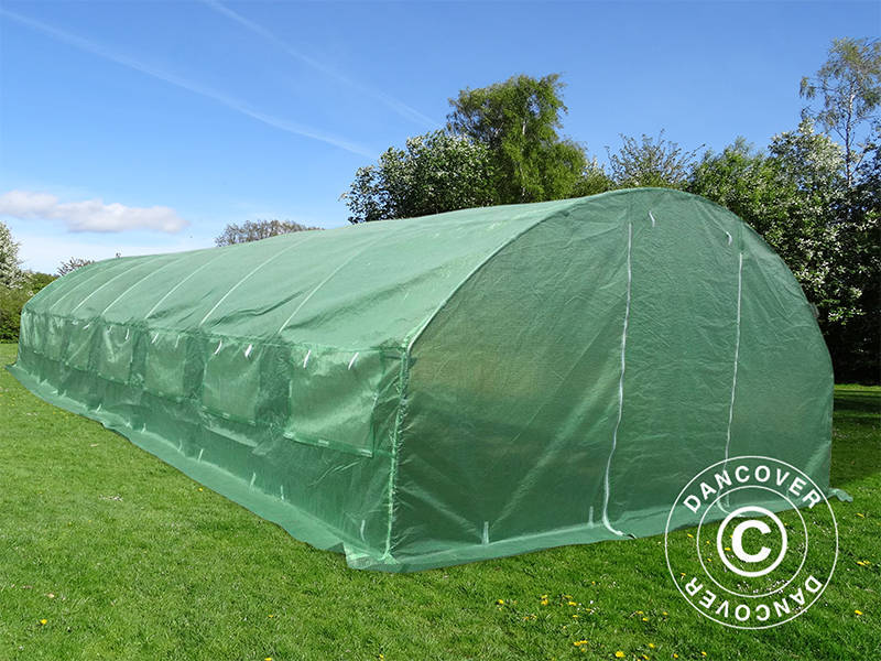 Polytunnel Drivhus 4x10,6x2m, 42,4m², Grønn - Image 3