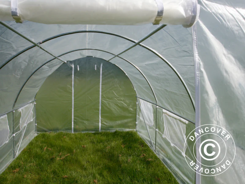 Polytunnel Drivhus 4x4x2m, 16m², Transparent - Image 12