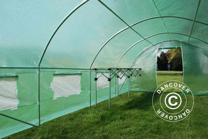 Polytunnel Drivhus 4x6,6x2m, 26,4m², Grønn - Image 10