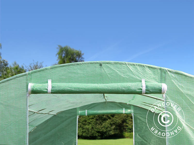 Polytunnel Drivhus 4x6,6x2m, 26,4m², Grønn - Image 9