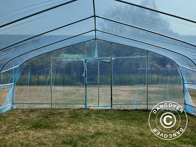 Polytunnel Drivhus, 6x10x2,5m, 100-mikron PO-film, Transparent - Image 8