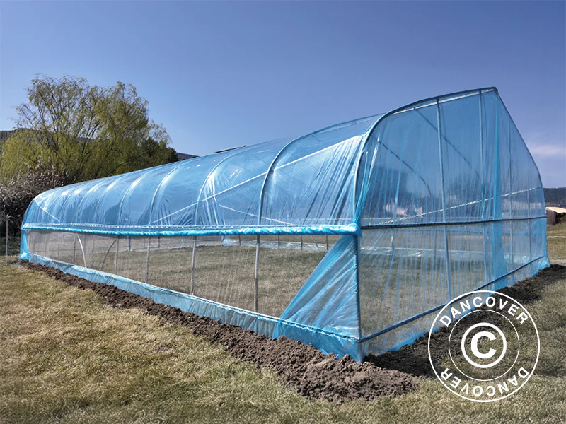 Polytunnel Drivhus, 7,5x10x3m, 100-mikron PO-film, Transparent - Image 4