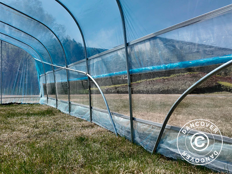 Polytunnel Drivhus, 7,5x10x3m, 100-mikron PO-film, Transparent - Image 9