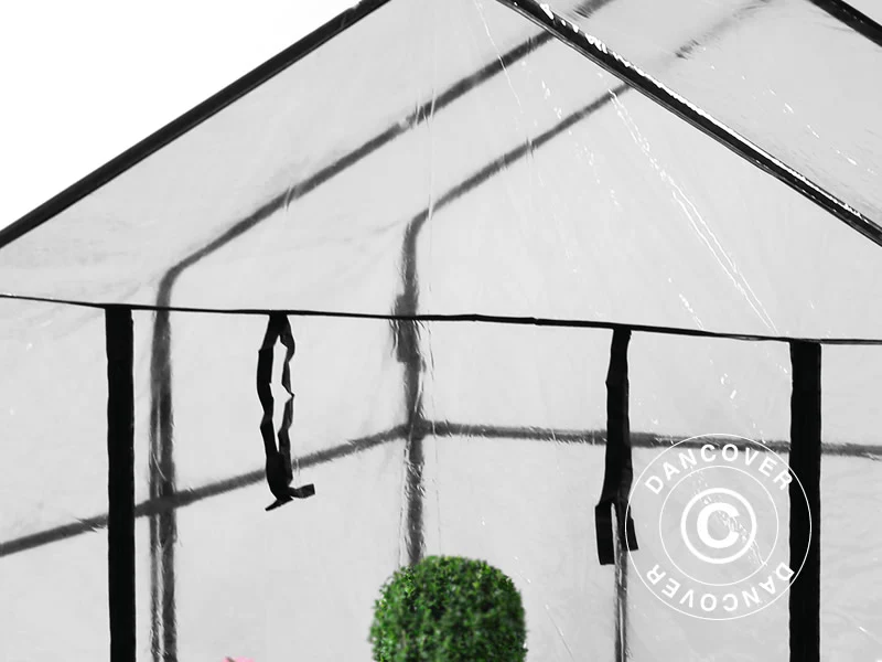 Polytunnel drivhus XL, 1,43x1,43x1,95m, Transparent - Image 2