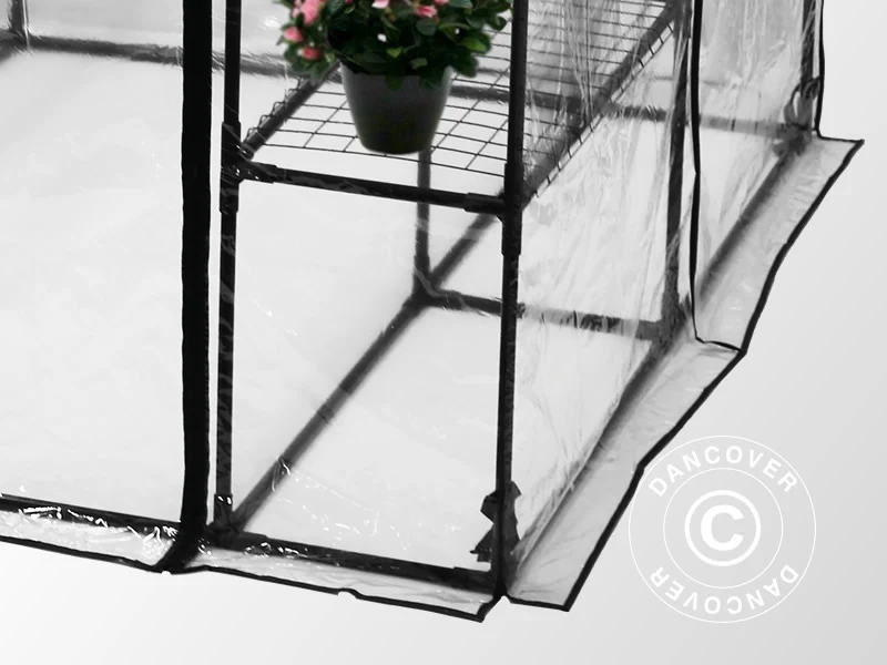 Polytunnel drivhus XL, 1,43x1,43x1,95m, Transparent - Image 3